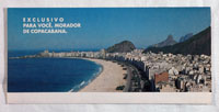 Golden Cross:<br />Advertisement with image of<br />Copacabana neighborhood, Rio de Janeiro, Brazil.