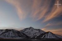 The Socompa volcano (6,060 meters, Argentina-Chile border), late afternoon, province of Salta, Argentina