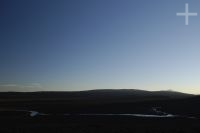 Landscape, small river, late afternoon, on the Altiplano (Puna) of the province of Jujuy, Argentina