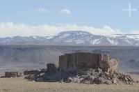 Volcanic rocks (ignimbrite) on the Altiplano (Puna) near Antofagasta de la Sierra, winter, Catamarca, Argentina