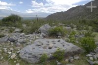 Mortars in the ruins of Condorhuasi, in the pueblo of El Pichao, province of Tucuman, Argentina