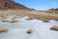 Frozen river, province of Salta, on the Andean Altiplano, Argentina