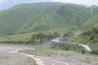 Road down the 'Quebrada del Toro' valley, province of Salta, Argentina