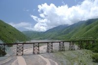 Railroad down the 'Quebrada del Toro' valley, province of Salta, Argentina