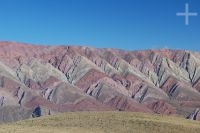 Mountains made of inclined sedimentary rocks, province of Jujuy, Argentina