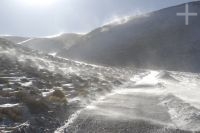 Wind and ice storm, on the Altiplano of Catamarca, Argentina