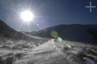 Wind and ice storm, on the Altiplano of Catamarca, Argentina