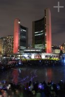 The Cavalcade of Lights festival, on Nathan Phillips Square, Toronto, Ontario, Canada