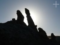 Rock formation in the Moon Valley, in the Atacama Desert, Chile