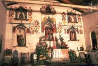 Interior of church, village of Santa Ana, Argentina, the Andes Cordillera