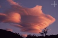 Cloud, sunset, San Martin de los Andes, Patagonia, Argentina