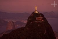 El Corcovado y el Pan de Azúcar, atardecer, Rio de Janeiro, Brasil