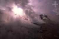 The El Tatio geysers, Chile, on the Andean Altiplano (high plateau), the Andes Cordillera