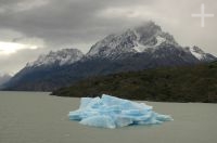 The Lago Grey, blocks of ice, Torres del Paine, Patagonia, Chile