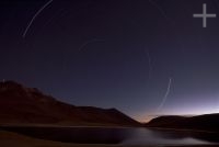 Essay: INFINITE INSTANTS. Long night-time exposure. Laguna Miniques, Chile