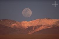 The Andes: moonrise over the Altiplano, Bolivia