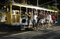 The tram that travels through the Santa Teresa neighborhood, Rio de Janeiro, Brazil