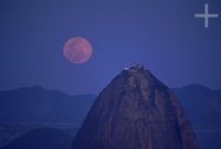 The Sugar Loaf, moonrise, Rio de Janeiro, Brazil