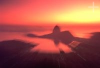 Botafogo bay, the Sugarloaf, sunrise, zooming effect, Rio de Janeiro, Brazil