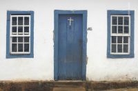 House in the colonial style, Tiradentes, Minas Gerais state, Brazil