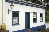 House in the colonial style, Tiradentes, Minas Gerais state, Brazil