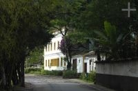 Street and colonial houses in Tiradentes, Minas Gerais state, Brazil