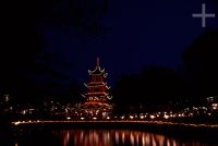 Tivoli at night, Copenhagen, Denmark