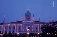 Tivoli at night, Copenhagen, Denmark