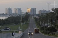 Road, late afternoon, Clearwater, Florida, USA