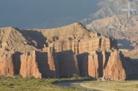 The sedimentary rock formations known as "Los Castillos" (The Castles), Calchaquí valley near Cafayate, province of Salta, Argentina The sedimentary rock formations known as "Los Castillos" (The Castles), Calchaquí valley near Cafayate, province of Salta, Argentina