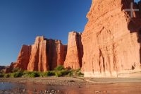 The "Los Castillos" rock formation, in the "Quebrada de Cafayate" valley, province of Salta, Argentina The "Los Castillos" rock formation, in the "Quebrada de Cafayate" valley, province of Salta, Argentina