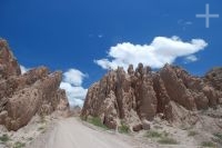 Sedimentrary rocks in the 'Quebrada de Flechas', on the road between Cafayate and Cachi, province of Salta, Argentina Sedimentrary rocks in the 'Quebrada de Flechas', on the road between Cafayate and Cachi, province of Salta, Argentina