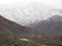 The 'Quebrada de las Conchas', snow in the mountains, province of Salta, Argentina The 'Quebrada de las Conchas', snow in the mountains, province of Salta, Argentina