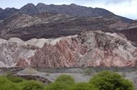 Sedimentary rocks, on the way from Cafayate to Cachi, province of Salta, Argentina Sedimentary rocks, on the way from Cafayate to Cachi, province of Salta, Argentina
