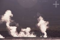 The El Tatio geysers, Chile, on the Andean Altiplano (high plateau), the Andes Cordillera The El Tatio geysers, Chile, on the Andean Altiplano (high plateau), the Andes Cordillera