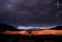 The Quebrada de Cafayate valley at sunset, Salta, Argentina, the Andes Cordillera The Quebrada de Cafayate valley at sunset, Salta, Argentina, the Andes Cordillera