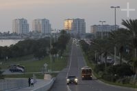 Road, late afternoon, Clearwater, Florida, USA Road, late afternoon, Clearwater, Florida, USA